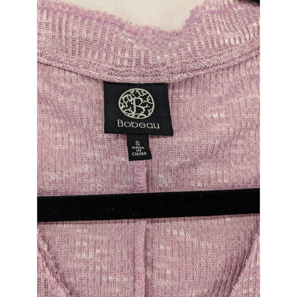 Bobeau‎ Ribbed Sweater S Purple Cardigan Lightweight Knit Button Front High Low - Picture 3 of 8